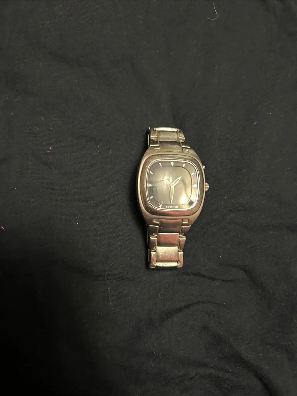 Fossil Silver-Tone Stainless Steel Watch with Gray Dial